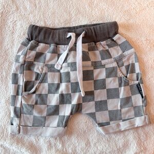 Little Bipsy Checkerboard black & grey Harem Shorts